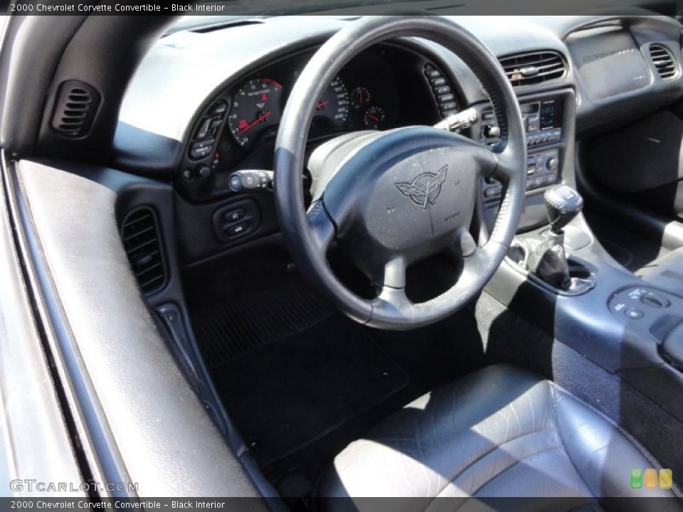 Black Interior Steering Wheel for the 2000 Chevrolet Corvette Convertible #67686334