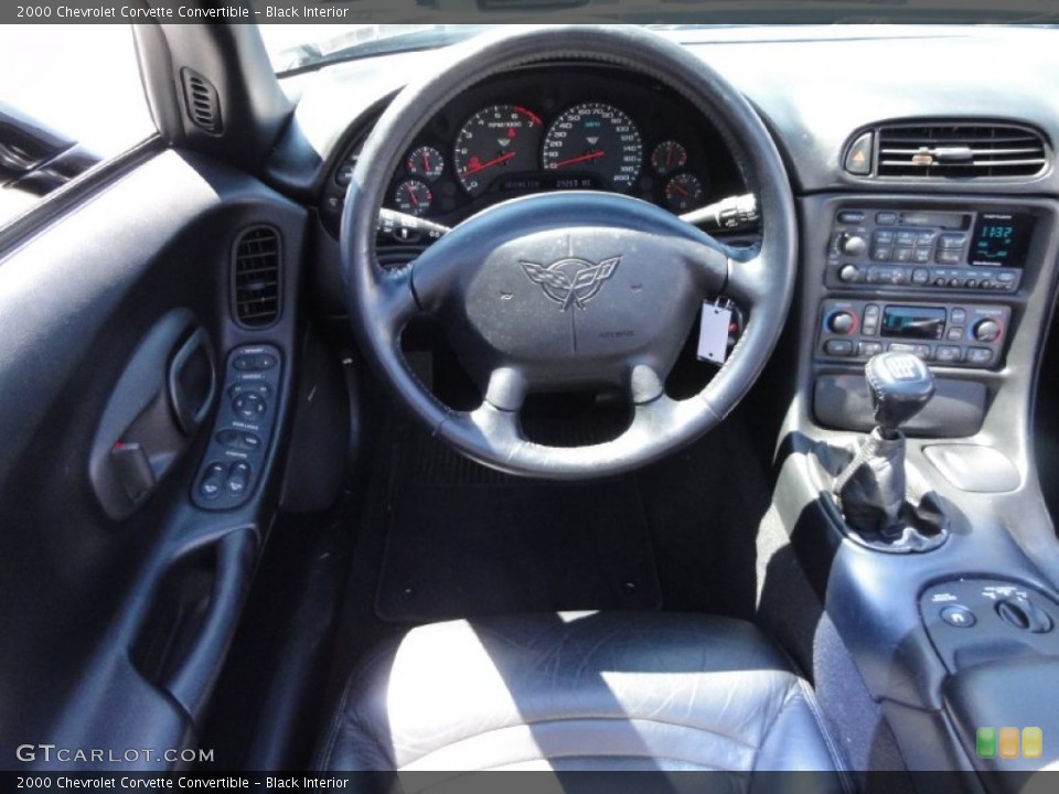 Black Interior Steering Wheel for the 2000 Chevrolet Corvette Convertible #67686421