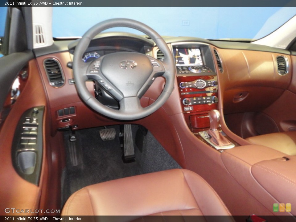 Chestnut Interior Dashboard for the 2011 Infiniti EX 35 AWD #67689490