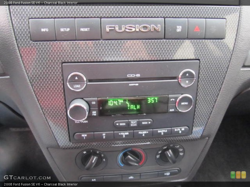 Charcoal Black Interior Controls for the 2008 Ford Fusion SE V6 #67689565
