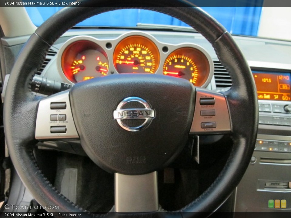 Black Interior Steering Wheel for the 2004 Nissan Maxima 3.5 SL #67690663