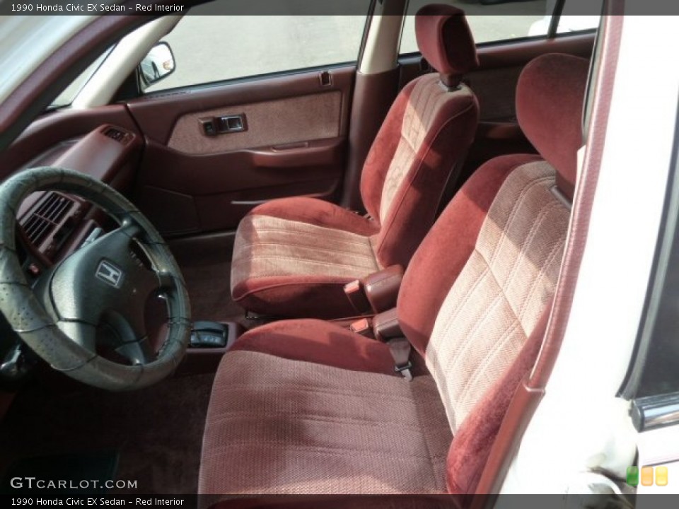 Red Interior Photo for the 1990 Honda Civic EX Sedan #67695196