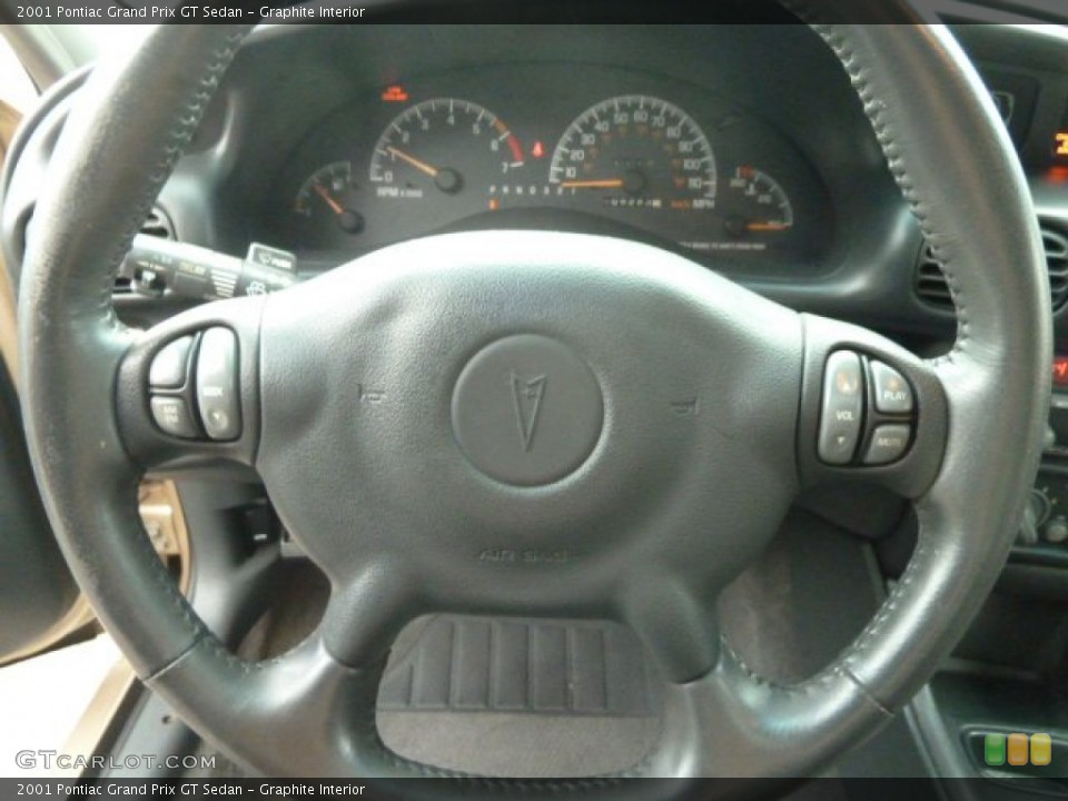 Graphite Interior Steering Wheel for the 2001 Pontiac Grand Prix GT Sedan #67695355
