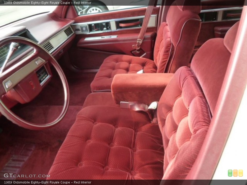 Red Interior Photo for the 1989 Oldsmobile Eighty-Eight Royale Coupe #67696495
