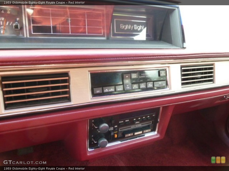 Red Interior Dashboard for the 1989 Oldsmobile Eighty-Eight Royale Coupe #67696540