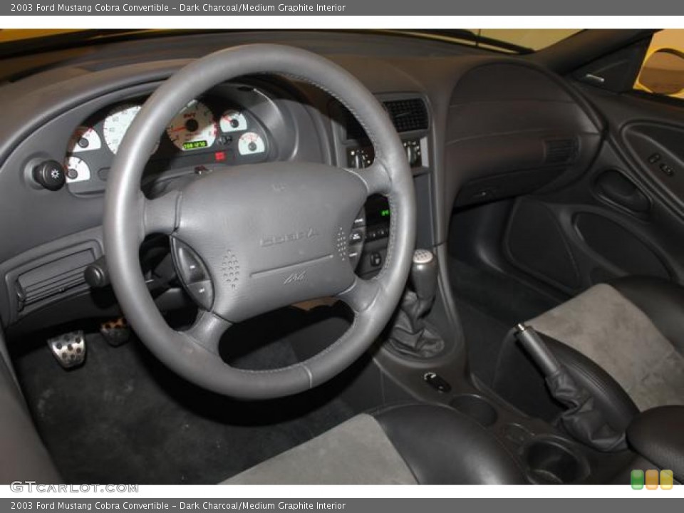 Dark Charcoal/Medium Graphite Interior Photo for the 2003 Ford Mustang Cobra Convertible #67700122