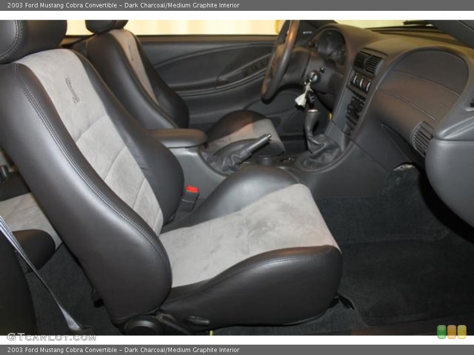 Dark Charcoal/Medium Graphite Interior Photo for the 2003 Ford Mustang Cobra Convertible #67700141