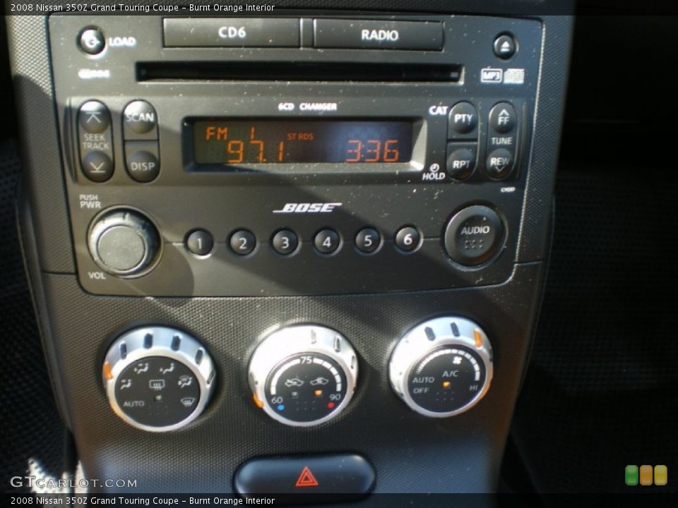 Burnt Orange Interior Controls for the 2008 Nissan 350Z Grand Touring Coupe #67700713