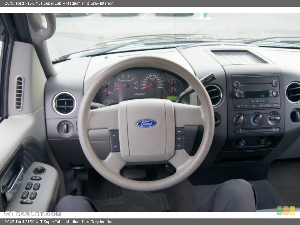 Medium Flint Grey Interior Steering Wheel for the 2005 Ford F150 XLT SuperCab #67702246