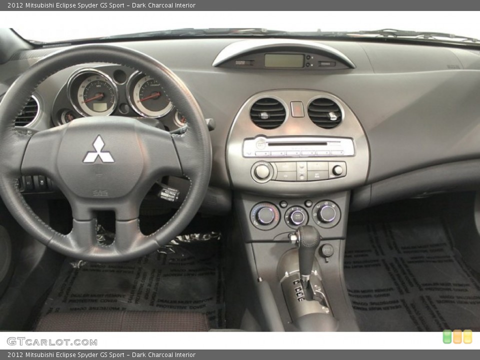 Dark Charcoal Interior Dashboard for the 2012 Mitsubishi Eclipse Spyder GS Sport #67704004