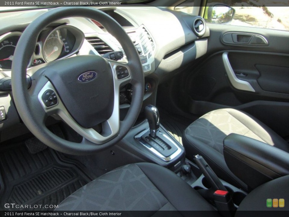 Charcoal Black/Blue Cloth Interior Prime Interior for the 2011 Ford Fiesta SE Hatchback #67708771