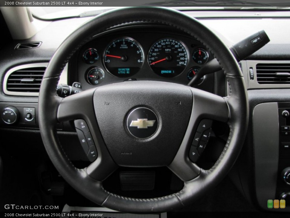 Ebony Interior Steering Wheel for the 2008 Chevrolet Suburban 2500 LT 4x4 #67709293