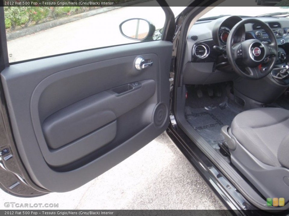 Tessuto Grigio/Nero (Grey/Black) Interior Photo for the 2012 Fiat 500 Pop #67710100