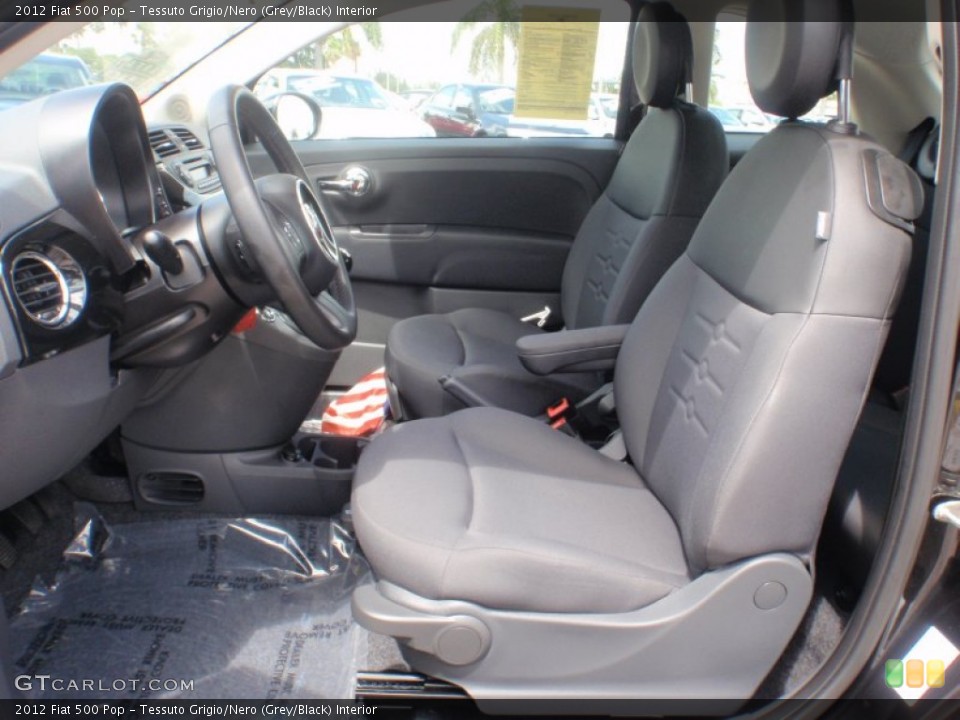 Tessuto Grigio/Nero (Grey/Black) Interior Front Seat for the 2012 Fiat 500 Pop #67710112