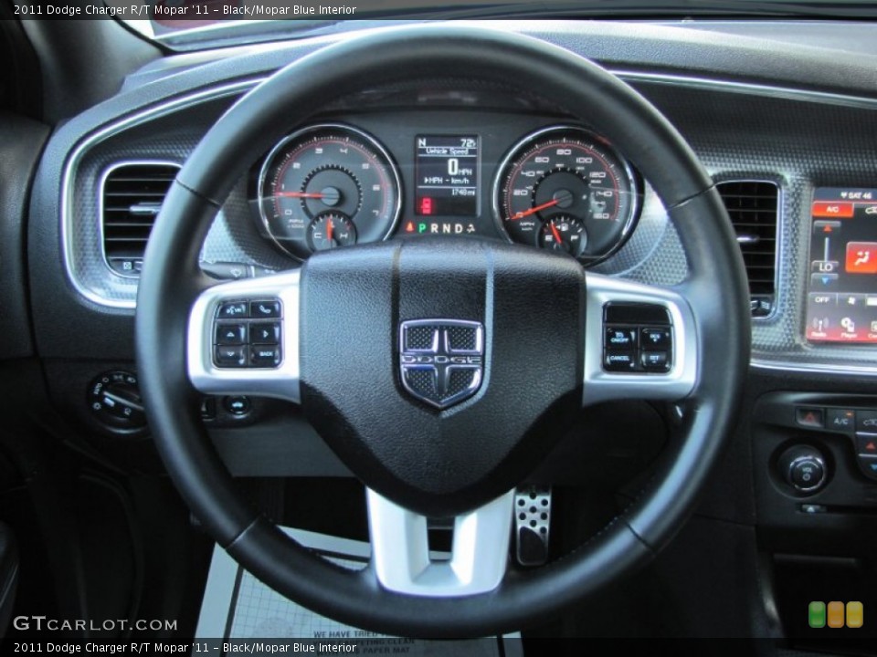 Black/Mopar Blue Interior Steering Wheel for the 2011 Dodge Charger R/T Mopar '11 #67710124