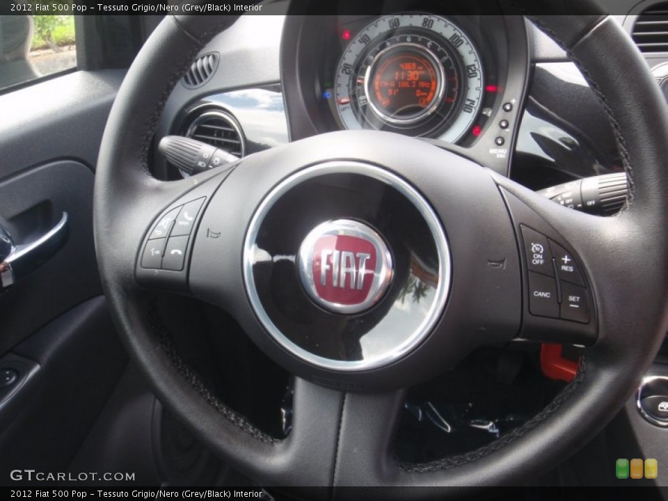 Tessuto Grigio/Nero (Grey/Black) Interior Steering Wheel for the 2012 Fiat 500 Pop #67710154