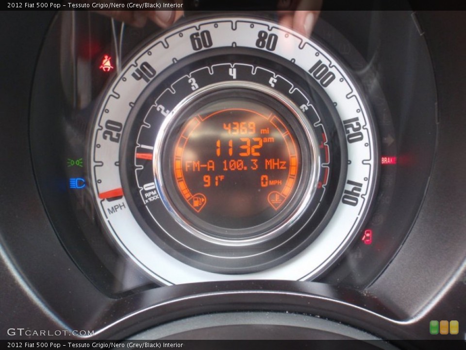 Tessuto Grigio/Nero (Grey/Black) Interior Gauges for the 2012 Fiat 500 Pop #67710175