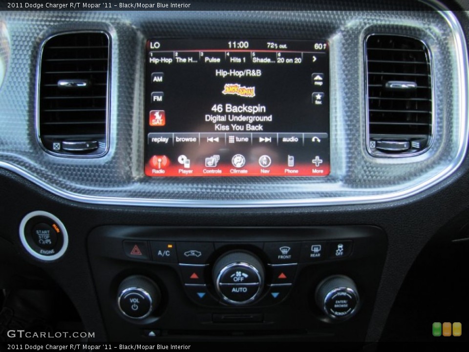 Black/Mopar Blue Interior Controls for the 2011 Dodge Charger R/T Mopar '11 #67710178