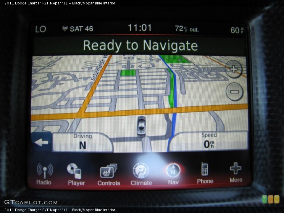 Black/Mopar Blue Interior Navigation for the 2011 Dodge Charger R/T Mopar '11 #67710184