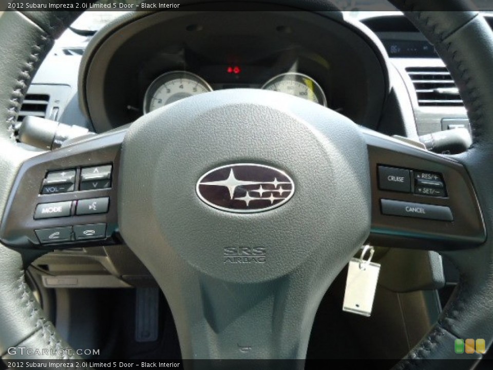 Black Interior Steering Wheel for the 2012 Subaru Impreza 2.0i Limited 5 Door #67710499
