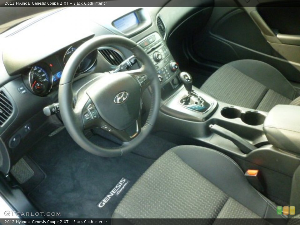 Black Cloth 2012 Hyundai Genesis Coupe Interiors