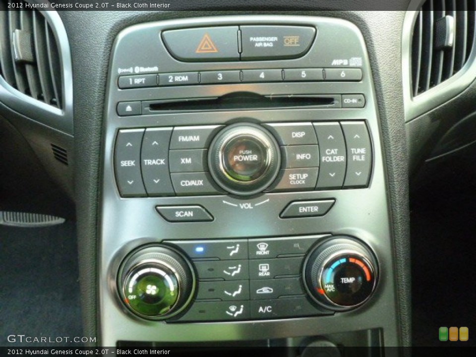Black Cloth Interior Controls for the 2012 Hyundai Genesis Coupe 2.0T #67717181