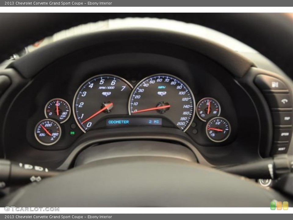 Ebony Interior Gauges for the 2013 Chevrolet Corvette Grand Sport Coupe #67718264