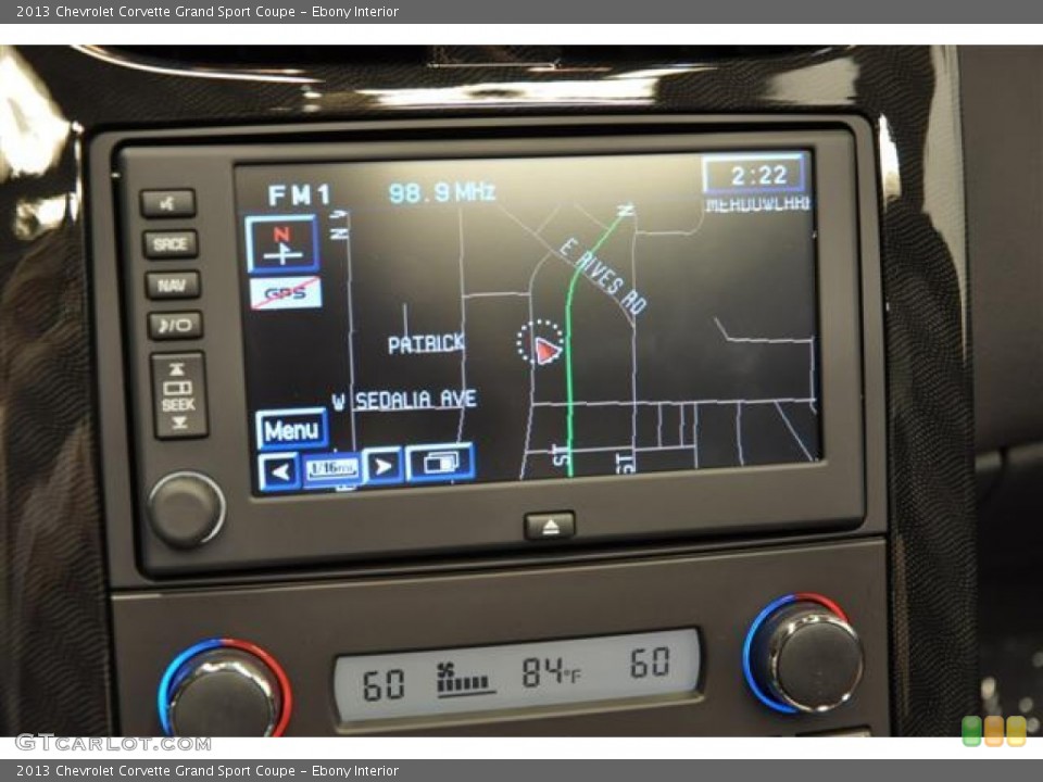Ebony Interior Navigation for the 2013 Chevrolet Corvette Grand Sport Coupe #67718288