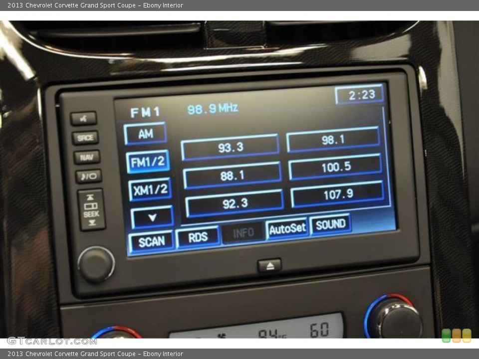 Ebony Interior Audio System for the 2013 Chevrolet Corvette Grand Sport Coupe #67718297