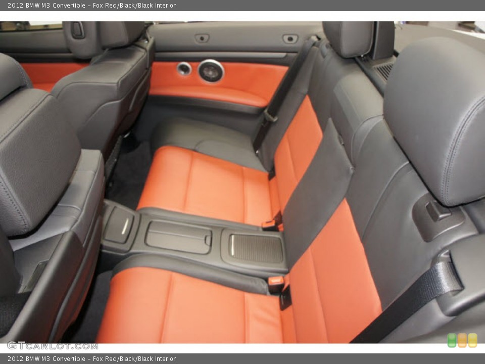 Fox Red/Black/Black Interior Rear Seat for the 2012 BMW M3 Convertible #67719305