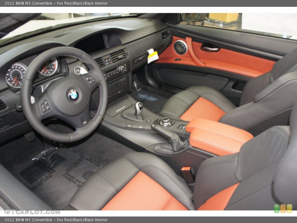 Fox Red/Black/Black Interior Prime Interior for the 2012 BMW M3 Convertible #67719311