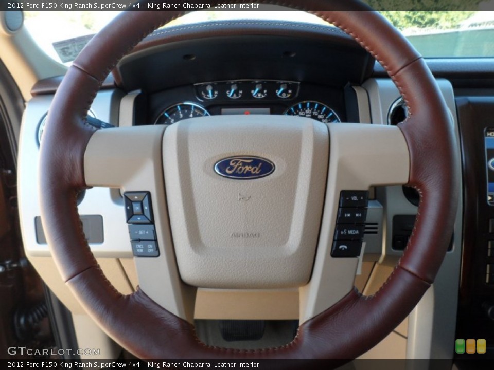 King Ranch Chaparral Leather Interior Steering Wheel for the 2012 Ford F150 King Ranch SuperCrew 4x4 #67720865