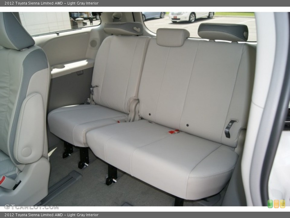 Light Gray Interior Rear Seat for the 2012 Toyota Sienna Limited AWD #67722008