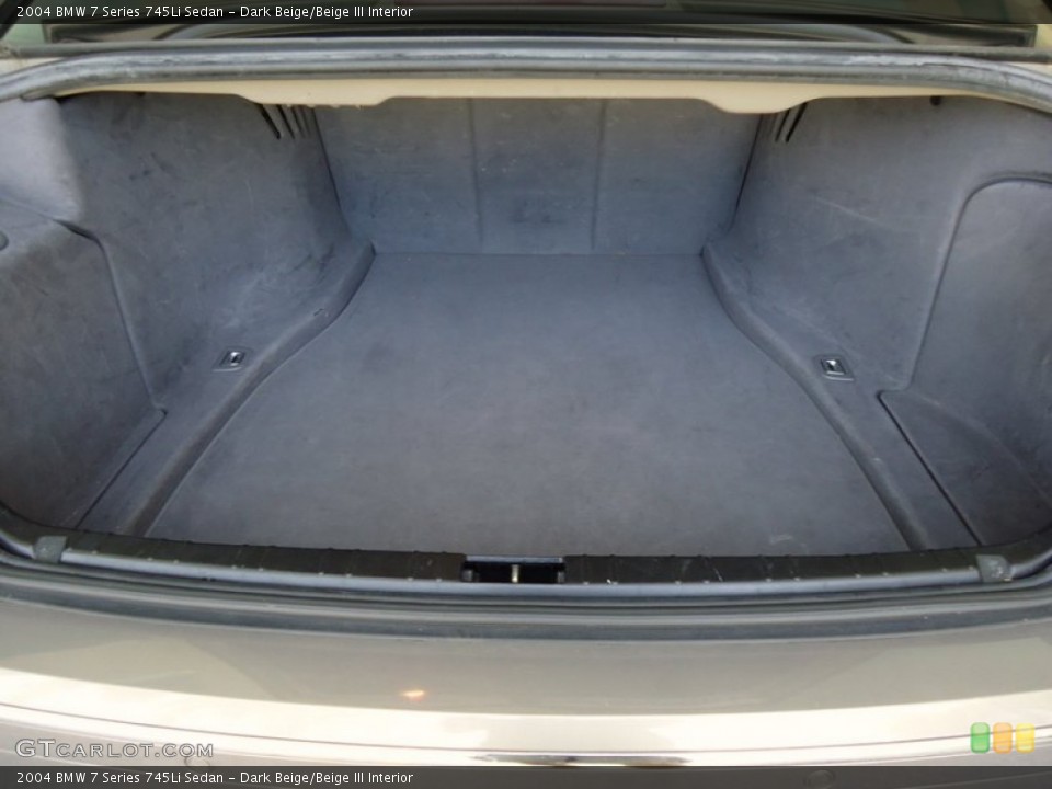 Dark Beige/Beige III Interior Trunk for the 2004 BMW 7 Series 745Li Sedan #67722305