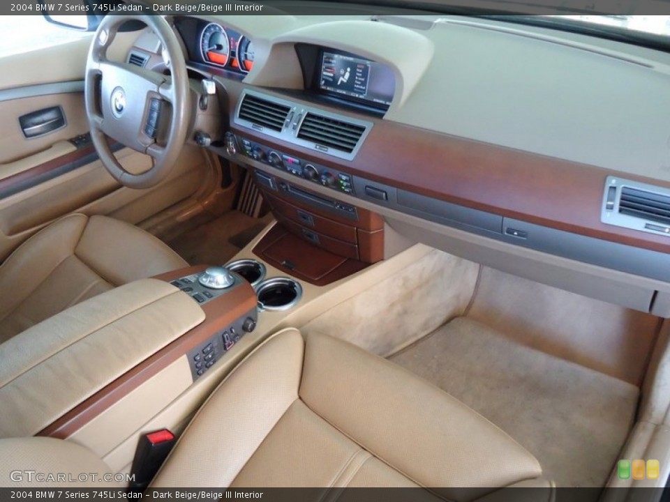 Dark Beige/Beige III Interior Dashboard for the 2004 BMW 7 Series 745Li Sedan #67722590