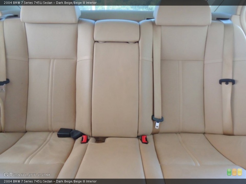 Dark Beige/Beige III Interior Rear Seat for the 2004 BMW 7 Series 745Li Sedan #67722650