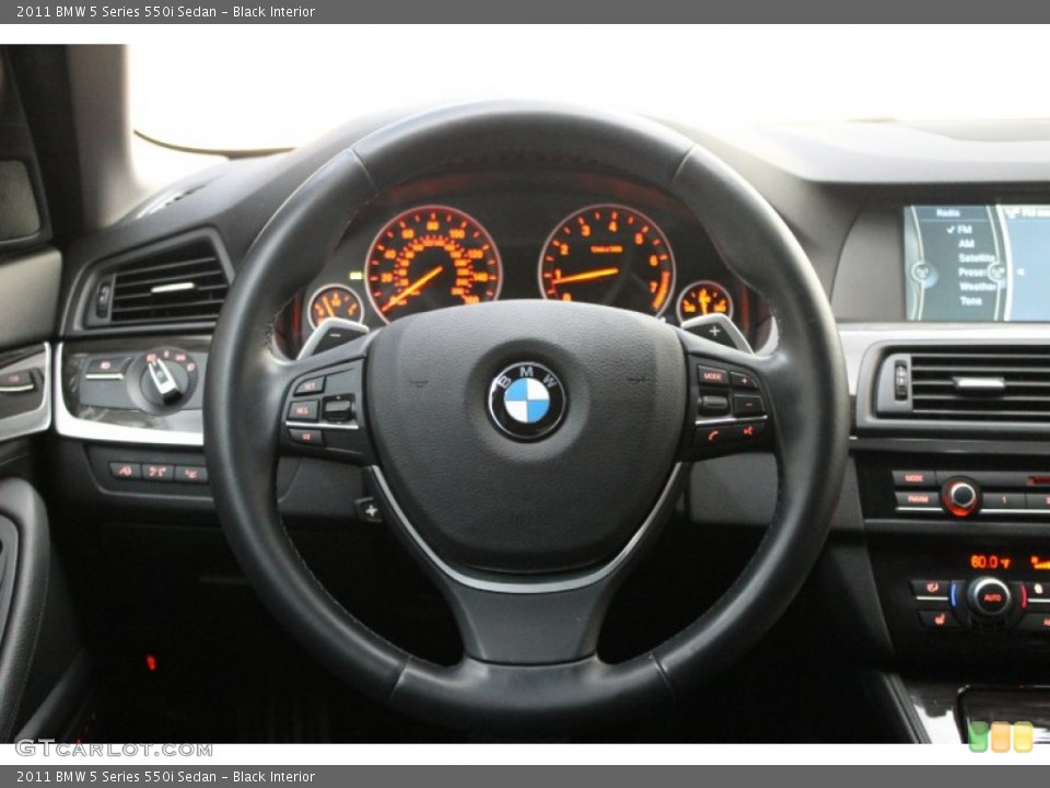 Black Interior Steering Wheel for the 2011 BMW 5 Series 550i Sedan #67724837