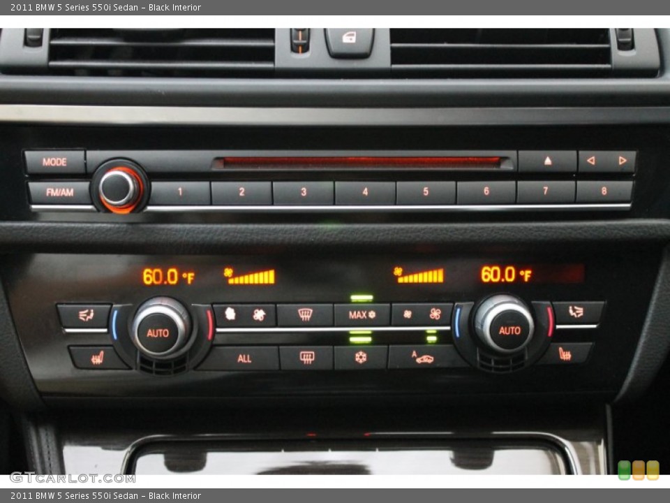 Black Interior Controls for the 2011 BMW 5 Series 550i Sedan #67724863
