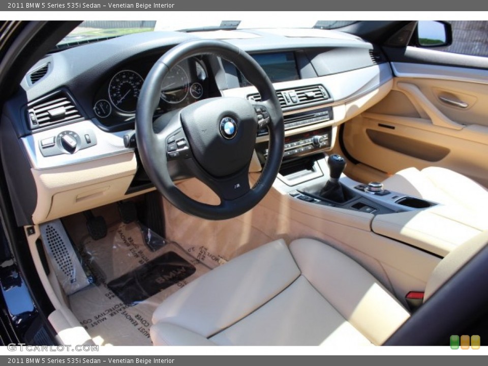 Venetian Beige Interior Prime Interior for the 2011 BMW 5 Series 535i Sedan #67729616