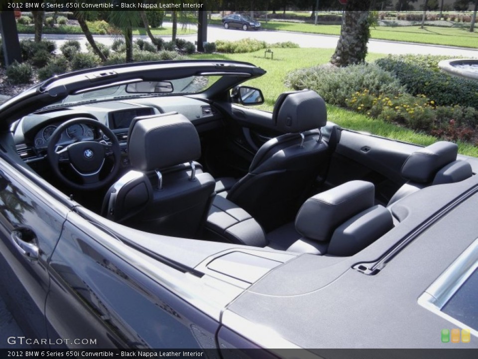 Black Nappa Leather Interior Photo for the 2012 BMW 6 Series 650i Convertible #67733168