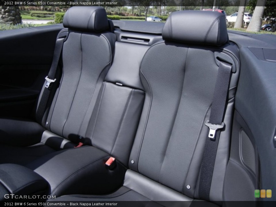 Black Nappa Leather Interior Rear Seat for the 2012 BMW 6 Series 650i Convertible #67733222