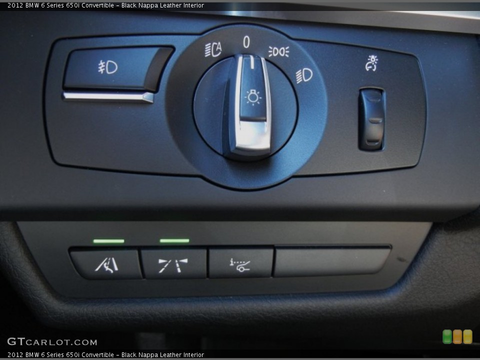Black Nappa Leather Interior Controls for the 2012 BMW 6 Series 650i Convertible #67733288