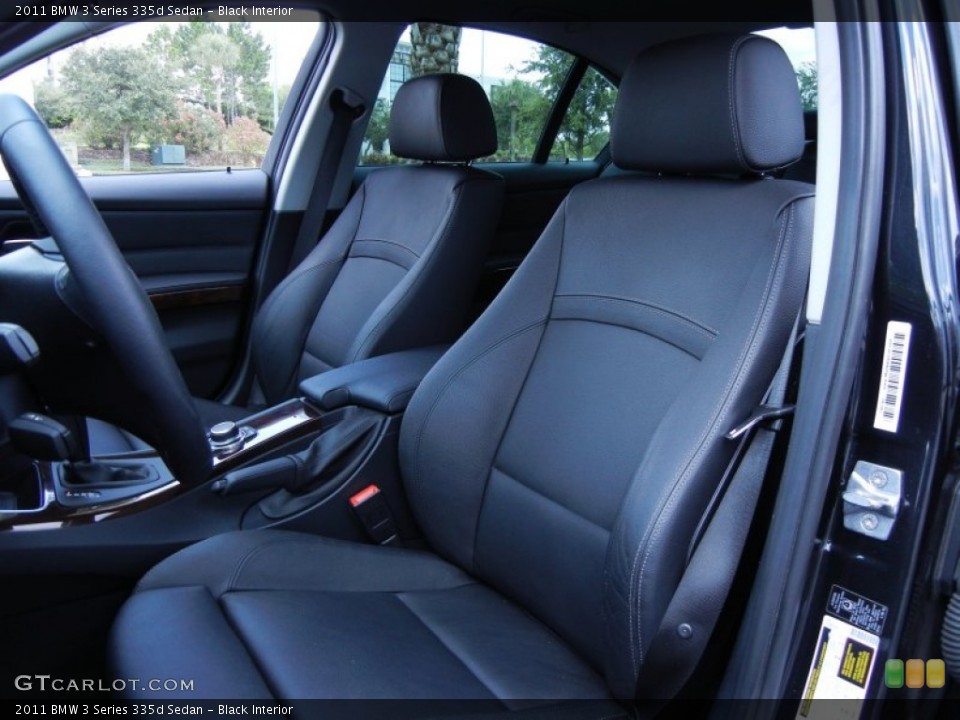 Black Interior Front Seat for the 2011 BMW 3 Series 335d Sedan #67733942