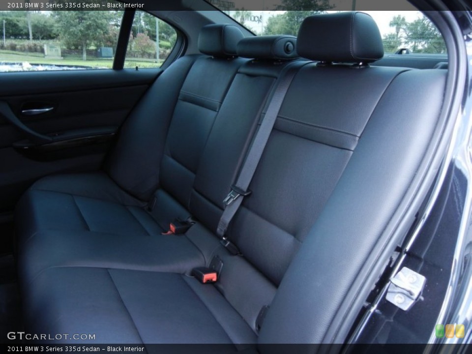 Black Interior Rear Seat for the 2011 BMW 3 Series 335d Sedan #67733960