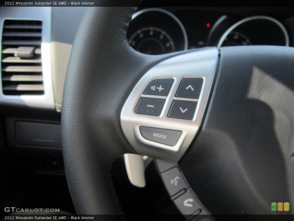 Black Interior Controls for the 2012 Mitsubishi Outlander SE AWD #67734656