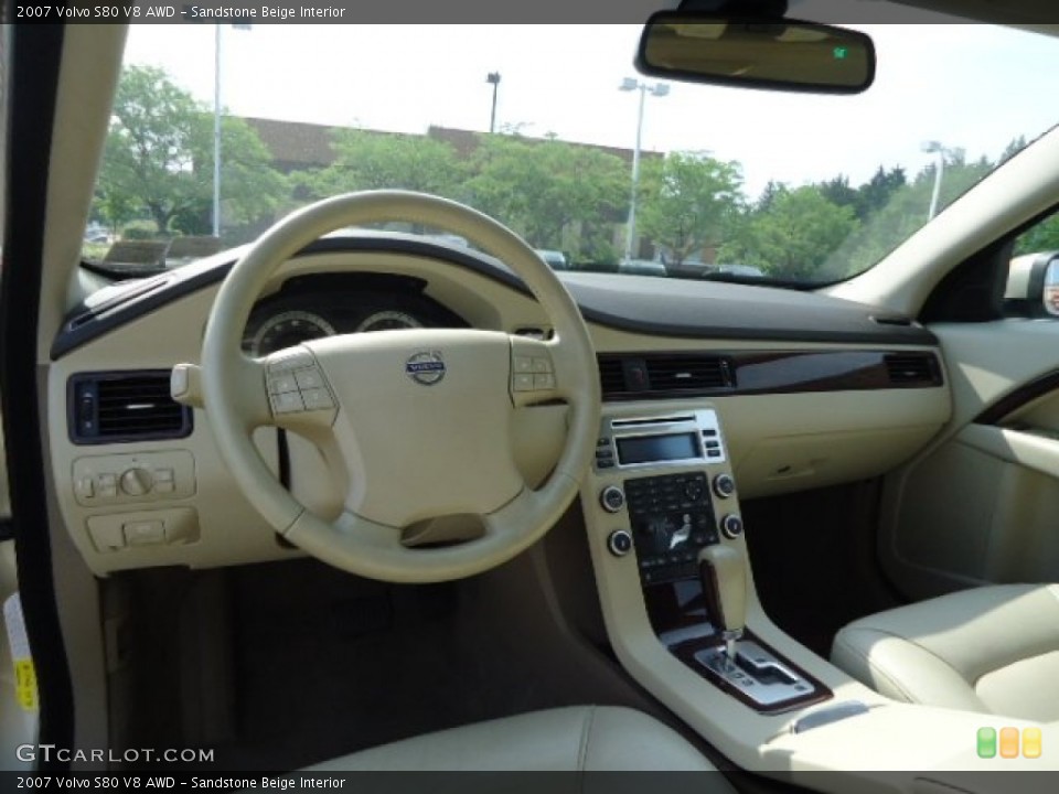 Sandstone Beige Interior Dashboard for the 2007 Volvo S80 V8 AWD #67735766