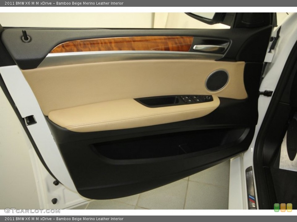 Bamboo Beige Merino Leather Interior Door Panel for the 2011 BMW X6 M M xDrive #67739255
