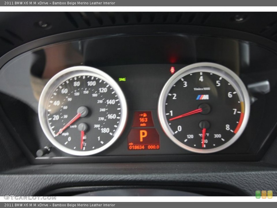 Bamboo Beige Merino Leather Interior Gauges for the 2011 BMW X6 M M xDrive #67739387