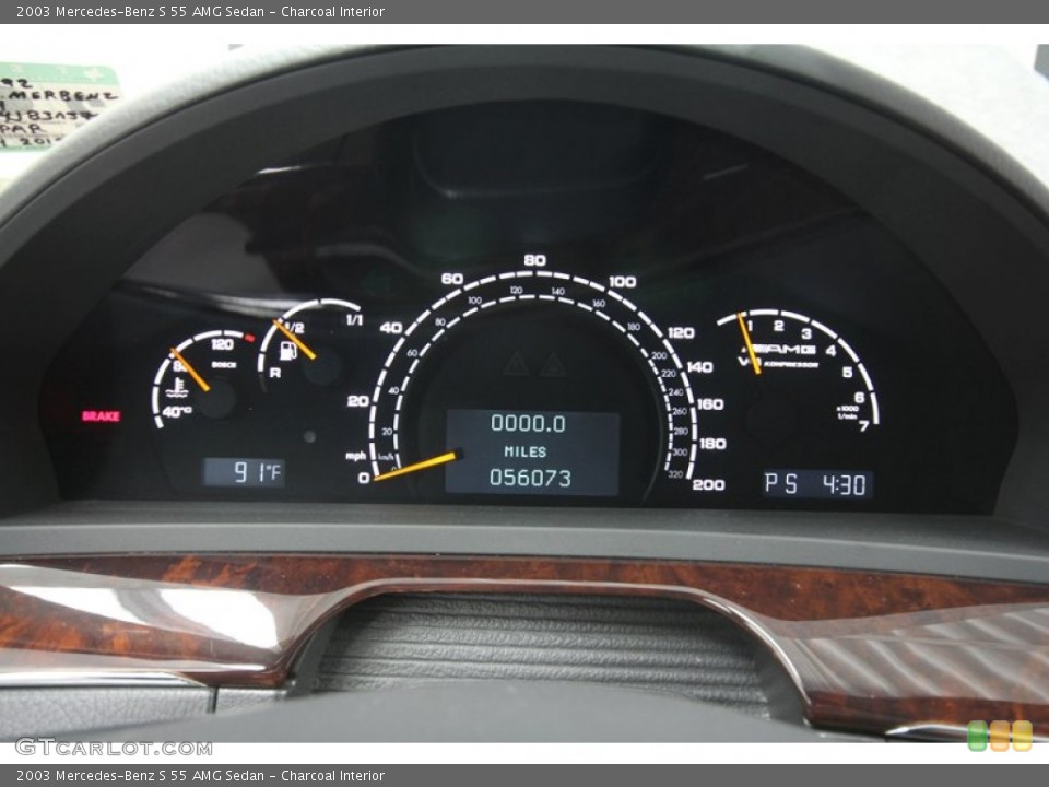 Charcoal Interior Gauges for the 2003 Mercedes-Benz S 55 AMG Sedan #67740566