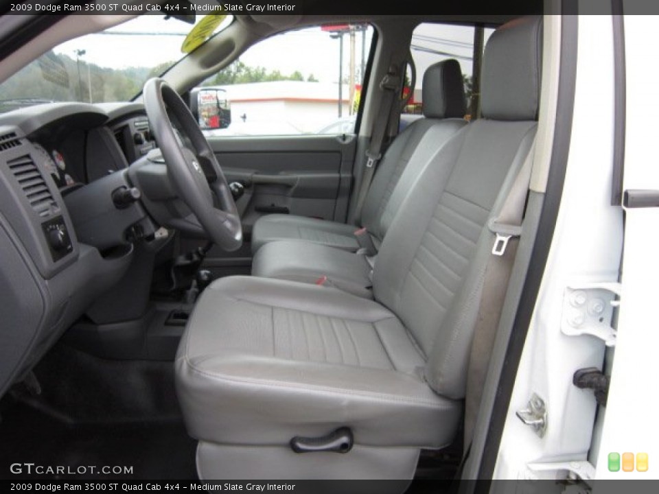 Medium Slate Gray Interior Front Seat for the 2009 Dodge Ram 3500 ST Quad Cab 4x4 #67741502